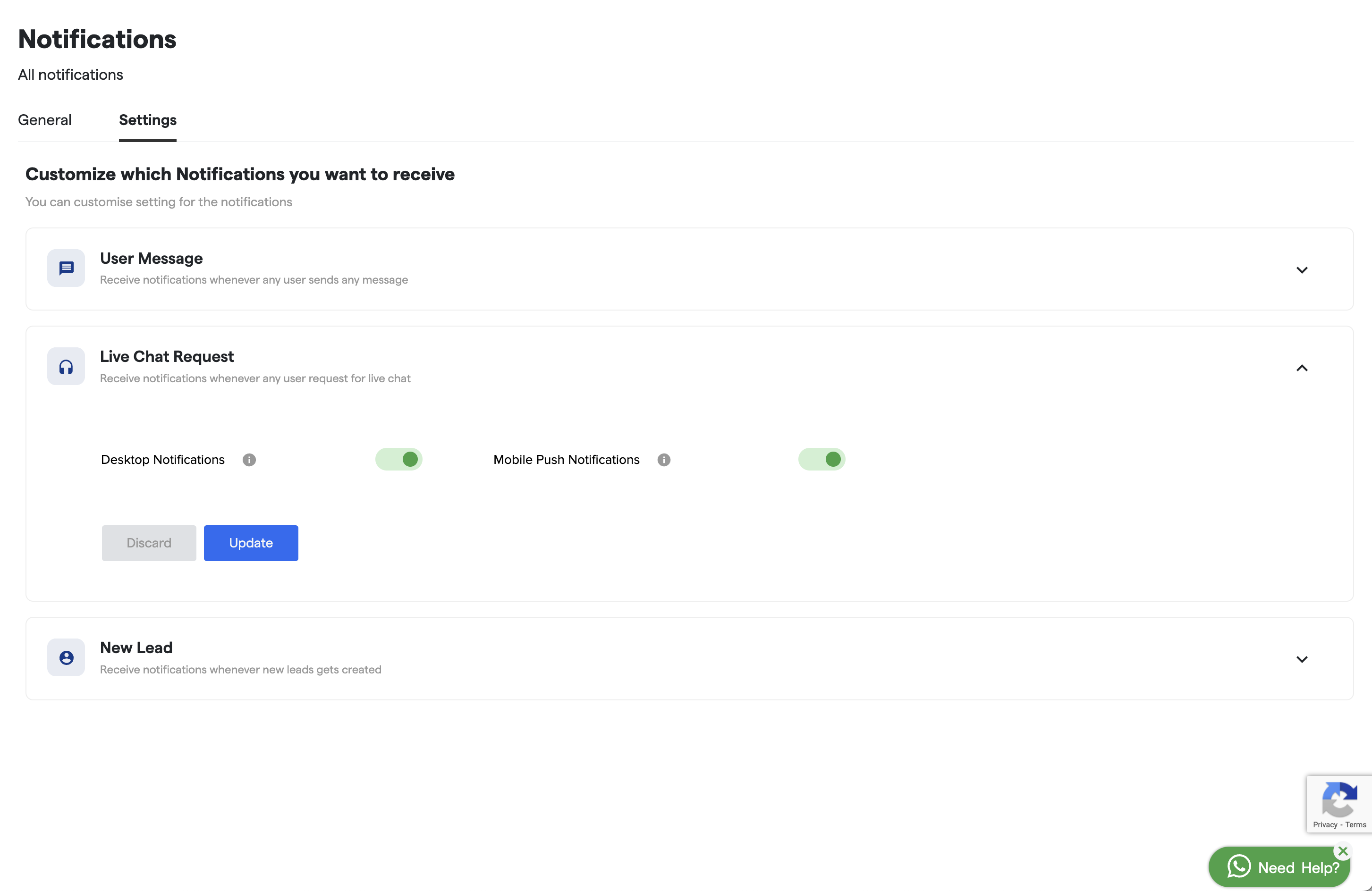 Mobile & Desktop Notification Settings | Source BotPenguin
